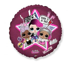 Flexmetal LOL Surprise "Born To Be Bad" Folie Ballon 45cm | per stuk Flexmetal LOL Surprise "Born To Be Bad" Folie Ballon 45cm | per stuk
