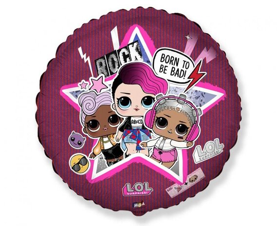 Flexmetal LOL Surprise "Born To Be Bad" Foil Balloon 45cm | per piece