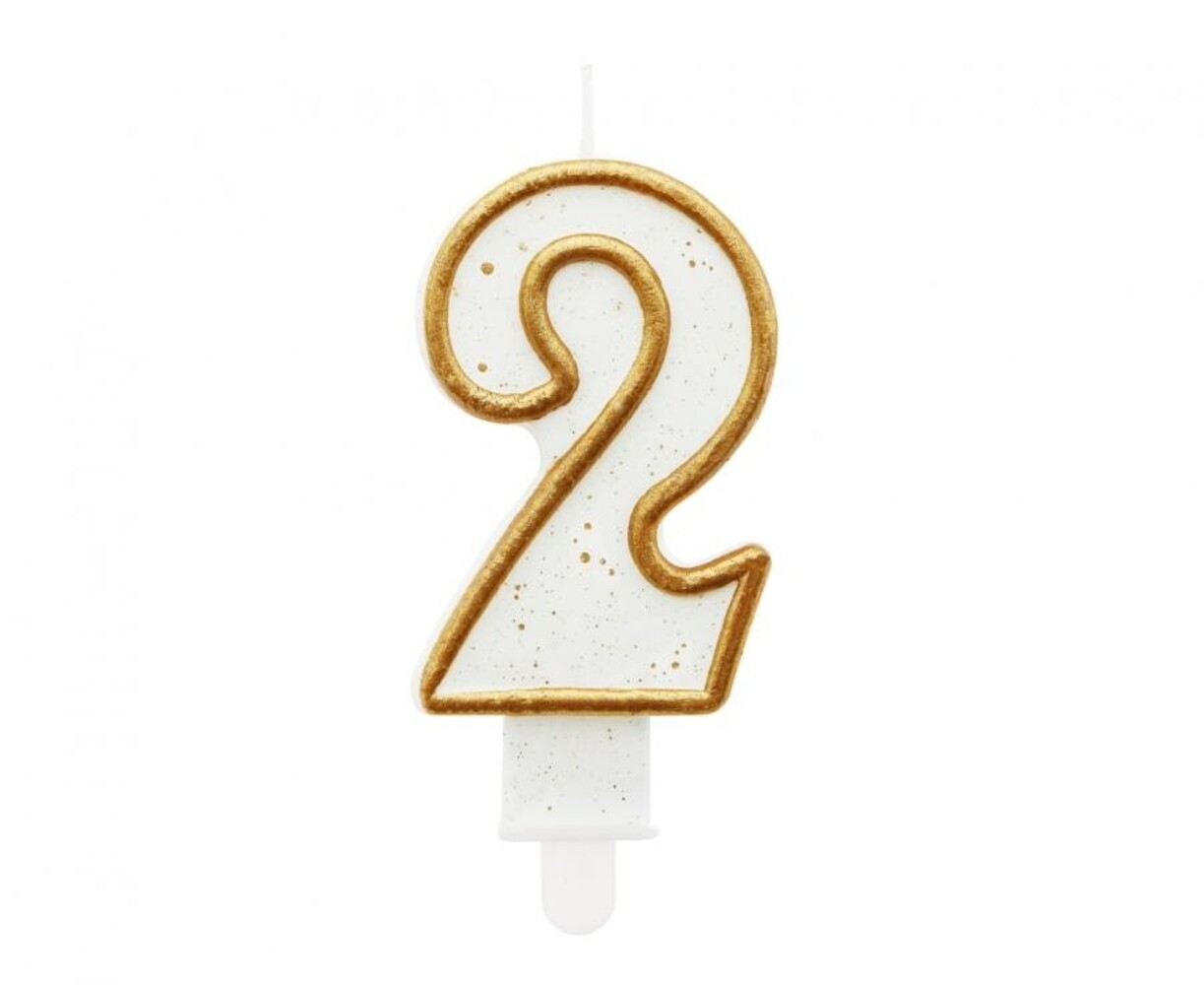 Godan Kerze Nr. 2 mit Goldrand, 9 cm | pro Stück