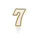 Godan Number 7 Candle with Gold Rim 9cm | per piece