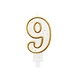 Godan Kerze Nr. 9 mit Goldrand, 9 cm | pro Stück