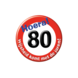 Paper Dreams 80 Years Button Traffic Sign | per piece Paper Dreams 80 Years Button Traffic Sign | per piece