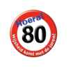 Paper Dreams Button 80 jaar Verkeersbord | per stuk