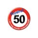 Paper Dreams 50 Years Traffic Sign Button | per piece