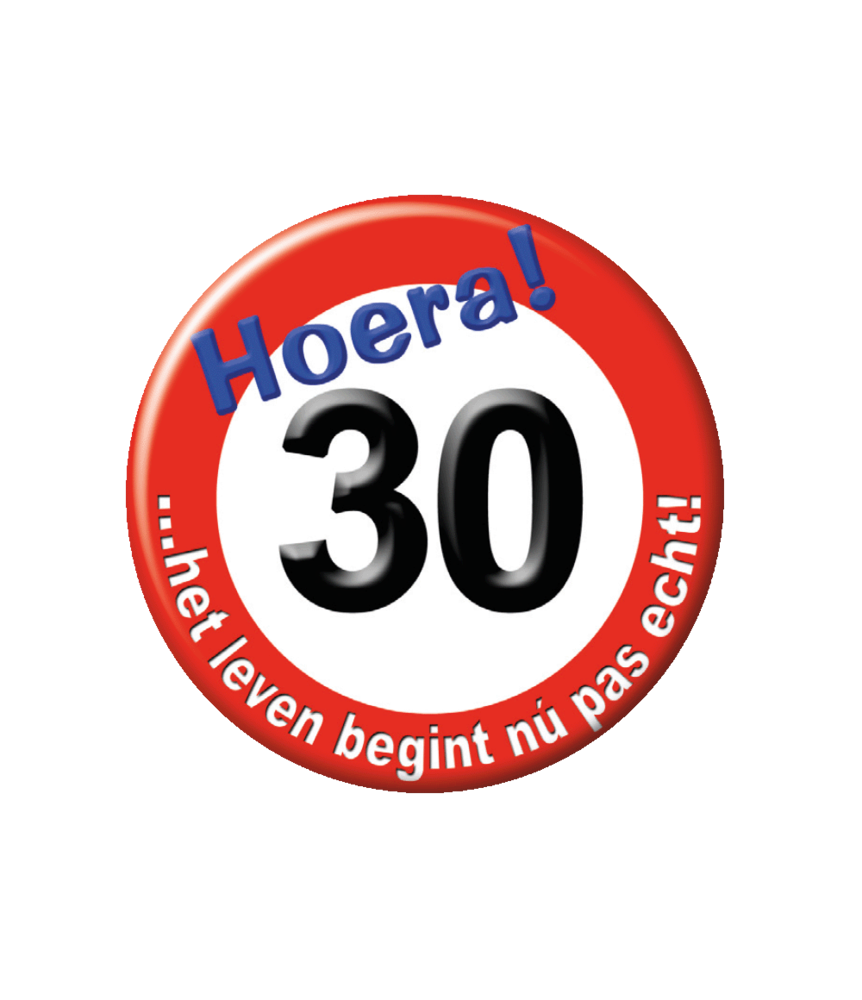 Paper Dreams Kleines 30-Jahre-Knopf-Verkehrsschild | pro Stück