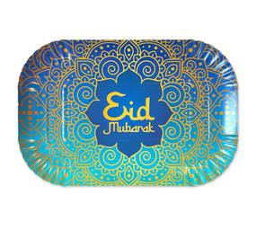 WeFiesta Plats de service Eid Mubarak 19x29cm | 2 pièces