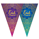 WeFiesta Guirlande de drapeaux Eid Mubarak 6 mètres | à l'unité