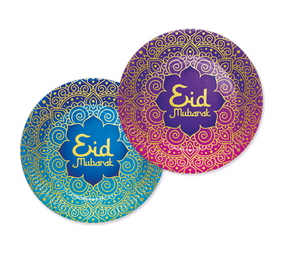 WeFiesta Eid Mubarak Teller 23 cm | 8 Stück