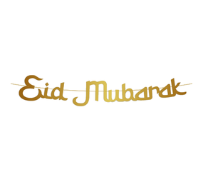 WeFiesta Guirlande de lettres Eid Mubarak 200 cm | à l'unité