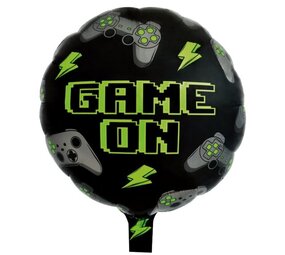 WeFiesta Gaming Game On Folie Ballon 46cm | per stuk WeFiesta Gaming Game On Folie Ballon 46cm | per stuk
