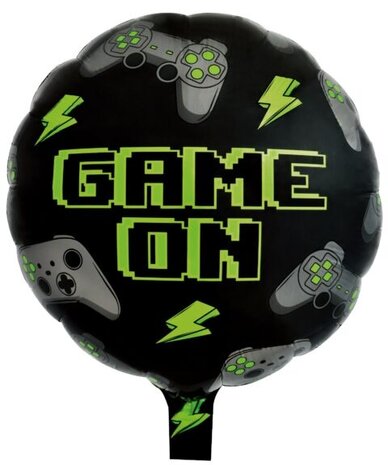 WeFiesta Gaming Game On Folie Ballon 46cm | per stuk WeFiesta Gaming Game On Folie Ballon 46cm | per stuk