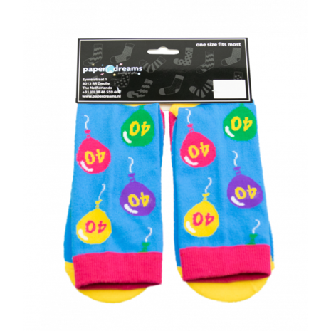 Paper Dreams Witzige Socken 40 Jahre | pro Paar