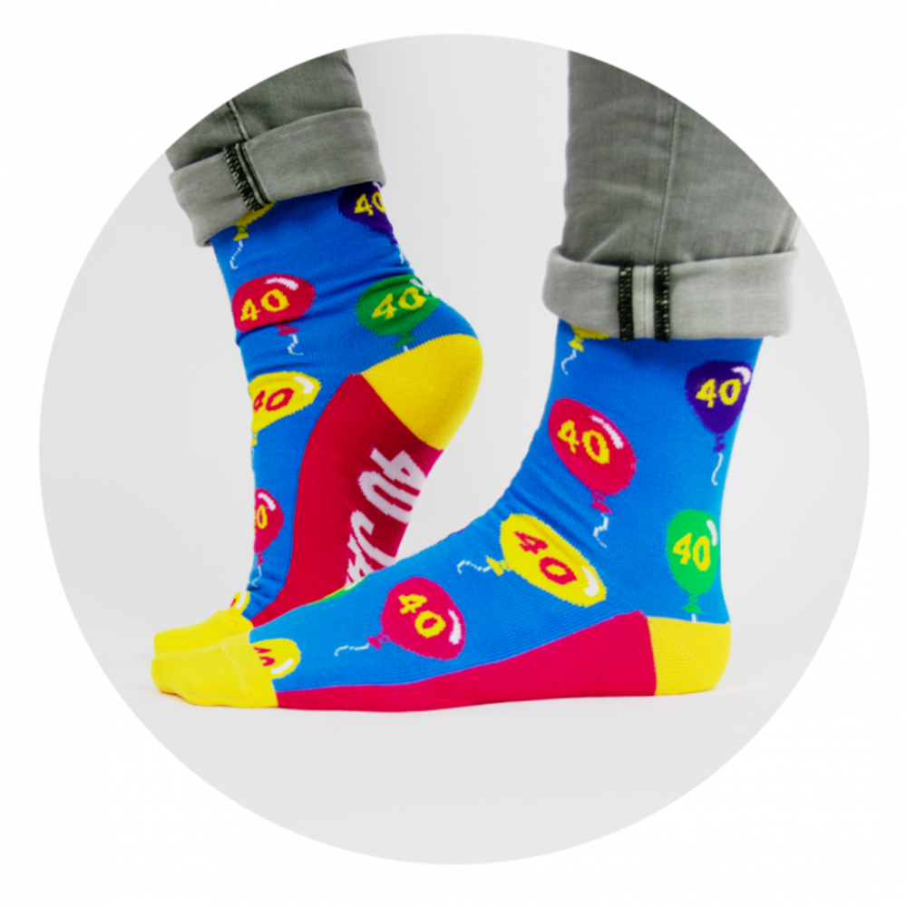 Paper Dreams Humorous Socks 40 Years | per pair