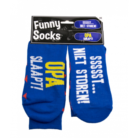 Paper Dreams Humoristische Sokken Opa Slaapt sssst | per paar Paper Dreams Humoristische Sokken Opa Slaapt sssst | per paar