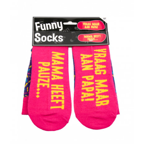 Paper Dreams Humoristische Sokken Mama heeft Pauze | per paar Paper Dreams Humoristische Sokken Mama heeft Pauze | per paar