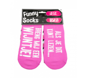 Paper Dreams Humoristische Sokken Breng mij een wijntje | per paar Paper Dreams Humoristische Sokken Breng mij een wijntje | per paar