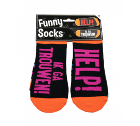 Paper Dreams Humoristische Sokken Help! Ik ga trouwen! | per paar Paper Dreams Humoristische Sokken Help! Ik ga trouwen! | per paar