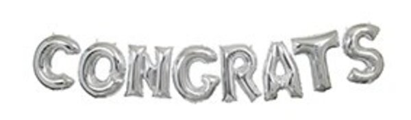 Haza - Witbaard Buchstabengirlande aus Folienballons „Herzlichen Glückwunsch“ 275 cm | pro Set
