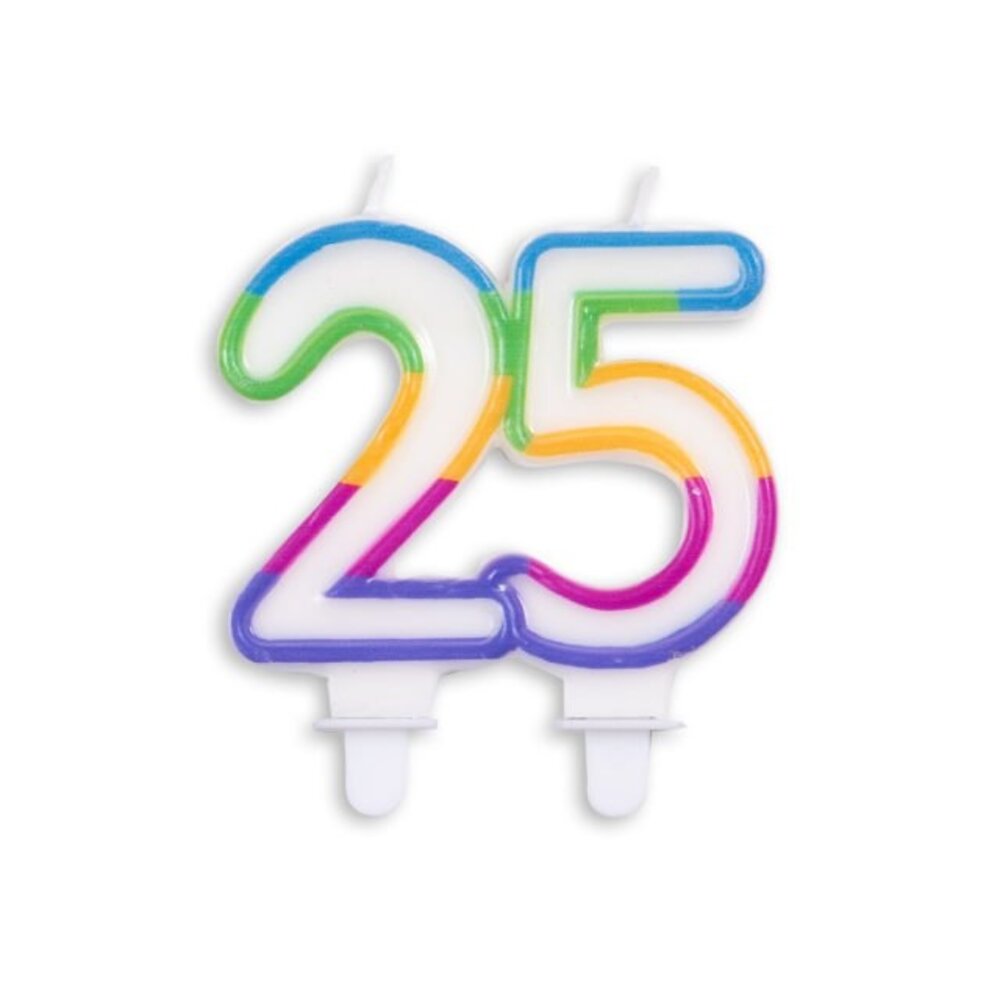 25 Jahre farbige Kerze