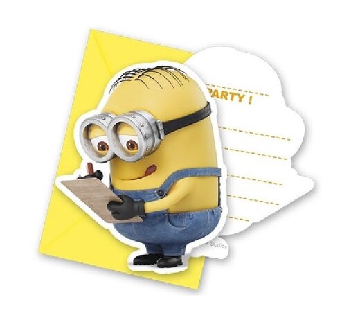 Procos Party Minions – Aufstieg von Gru Einladungen | 6 Stück