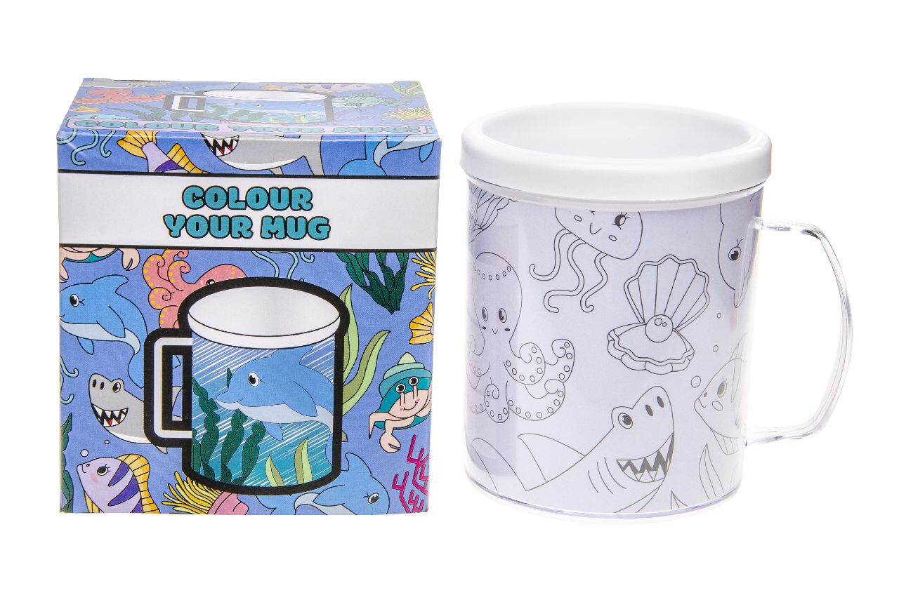 LG Imports Color Your Own Sea Animals Cup 250ml | per piece