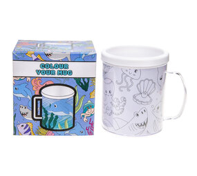 LG Imports Gobelet à colorier animaux marins 250 ml | à ​​l'unité