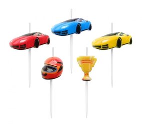 Godan Bougies pour gâteau Voitures de course 7 cm | par lot
