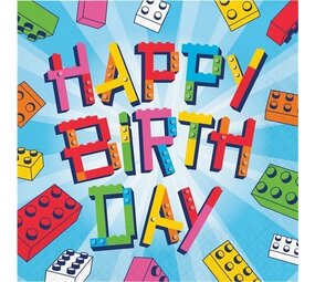 Creative Converting Lego Block Bash Servetten 33x33cm | 16 stuks Creative Converting Lego Block Bash Servetten 33x33cm | 16 stuks