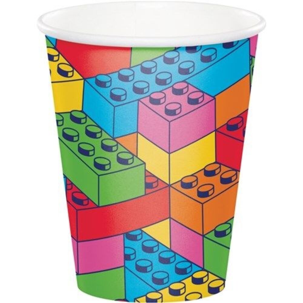Creative Converting Gobelets Lego Block Bash 266 ml | 8 pièces