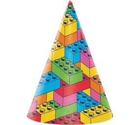 Creative Converting Lego Party Hats Block Bash 17x12cm | 8 pieces
