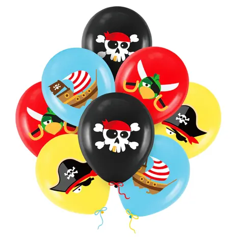 Tuf-Tuf Ballons pirates 30 cm | 8 pièces