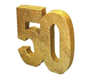 Creative Party Tafeldecoratie 50 jaar 20x20x3cm | per stuk