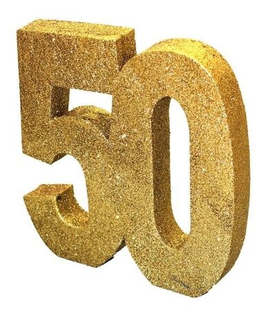 Creative Party Décoration de table 50 ans 20x20x3cm | à la pièce