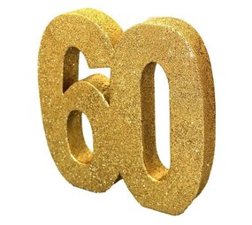 Creative Party Tafeldecoratie 60 jaar 20x20x3cm | per stuk