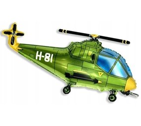 Godan Ballon en aluminium Hélicoptère militaire | 35 cm