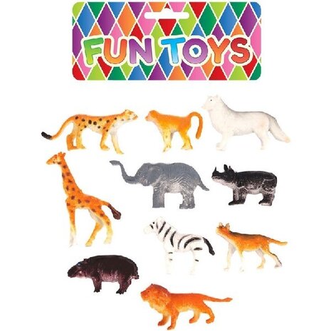 Henbrandt Jungle Dieren 4-6cm  | 10 stuks
