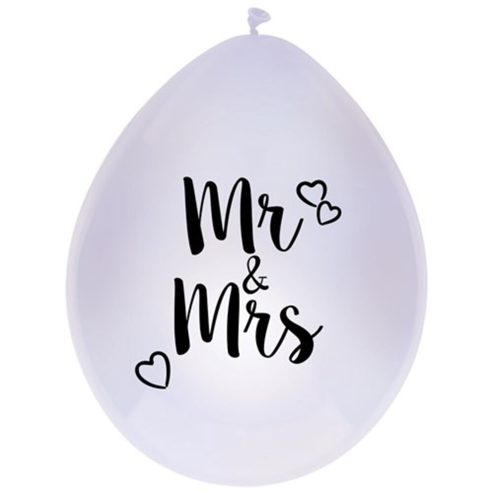 Ginger Ray Mr and Mrs Ballonnen 30cm | 6 stuks Ginger Ray Mr and Mrs Ballonnen 30cm | 6 stuks