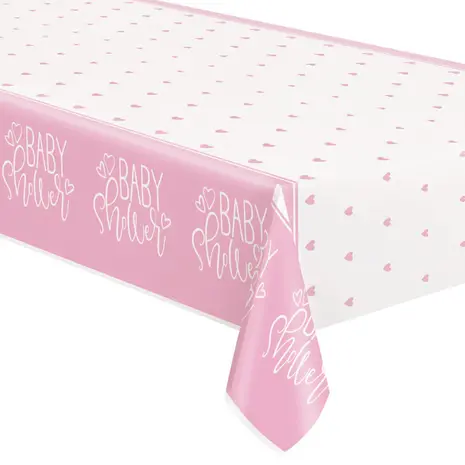 Unique Party Baby Shower Pink Tablecloth 137x213cm | per piece