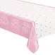 Unique Party Nappe rose pour baby shower 137 x 213 cm | à l'unité