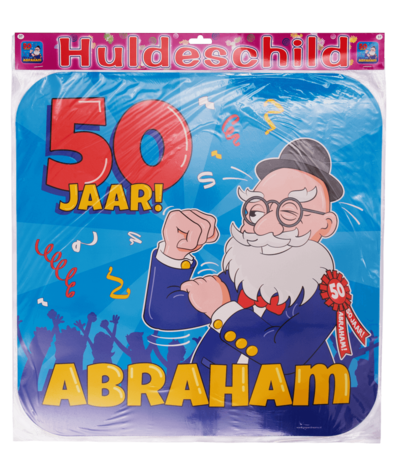 Paper Dreams Abraham Cartoon 50 jaar Deurbord 50cm | per stuk