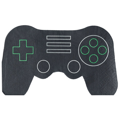 Ginger Ray Servietten in Form eines Gamecontrollers, 16,5 cm | 16 Stück