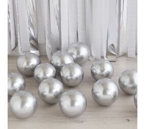 Ginger Ray Zilver Chroom Ballonnen 13cm | 40 stuks Ginger Ray Zilver Chroom Ballonnen 13cm | 40 stuks