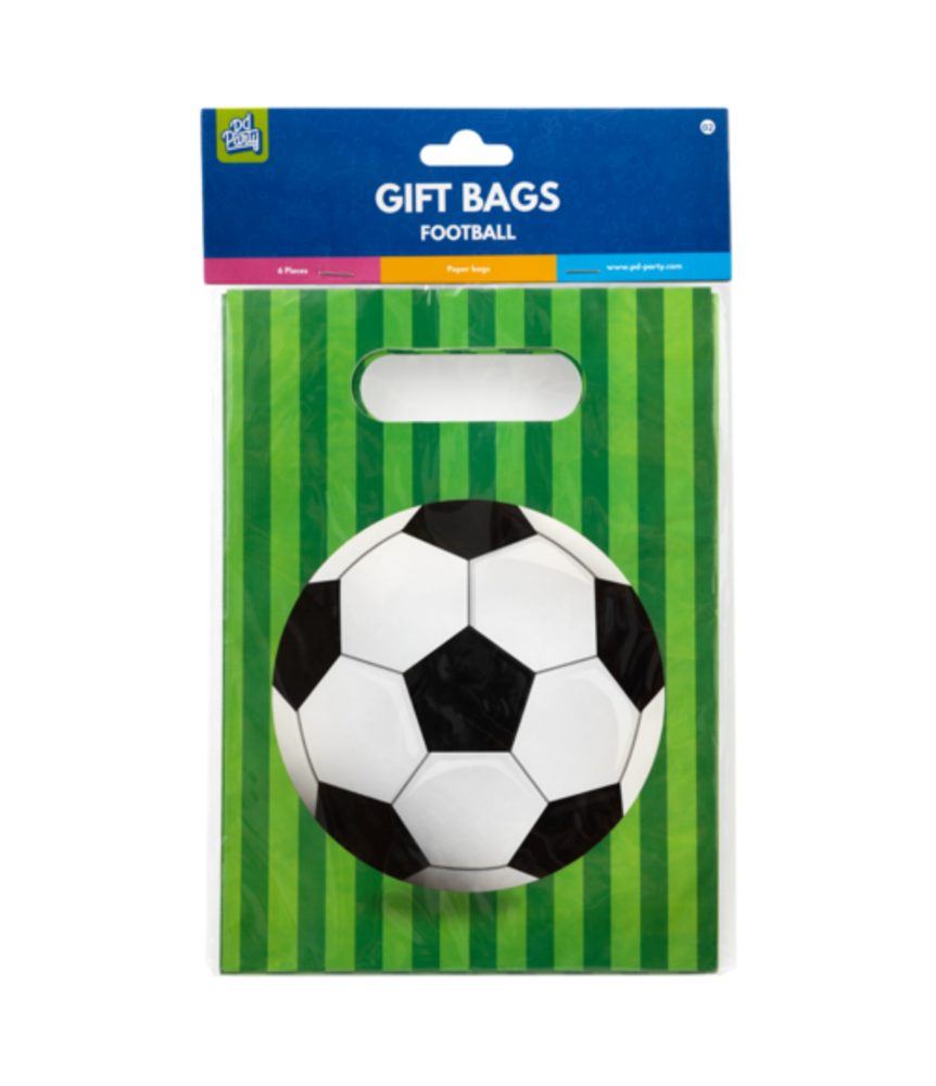 Paper Dreams Fußball-Partytüten Welt 16x23cm | 6 Stück