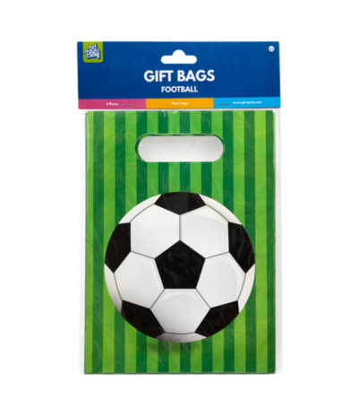 Paper Dreams Fußball-Partytüten Welt 16x23cm | 6 Stück