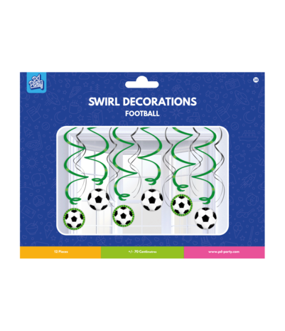 Paper Dreams Décoration suspendue Football Monde 70 cm | 12 pièces