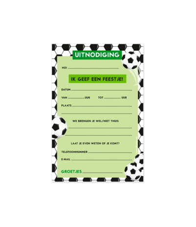 Paper Dreams Invitations pour la Coupe du Monde de Football | 6 pièces