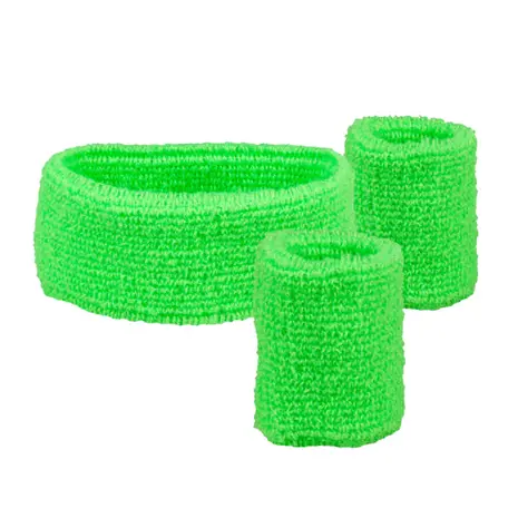 Boland Zweetbandjes Neon Groen | 3 stuks