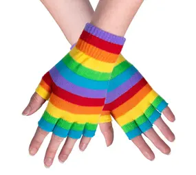 Boland Vingerloze Regenboog Handschoenen | per paar Boland Vingerloze Regenboog Handschoenen | per paar