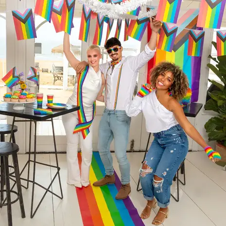 Boland Vingerloze Regenboog Handschoenen | per paar Boland Vingerloze Regenboog Handschoenen | per paar