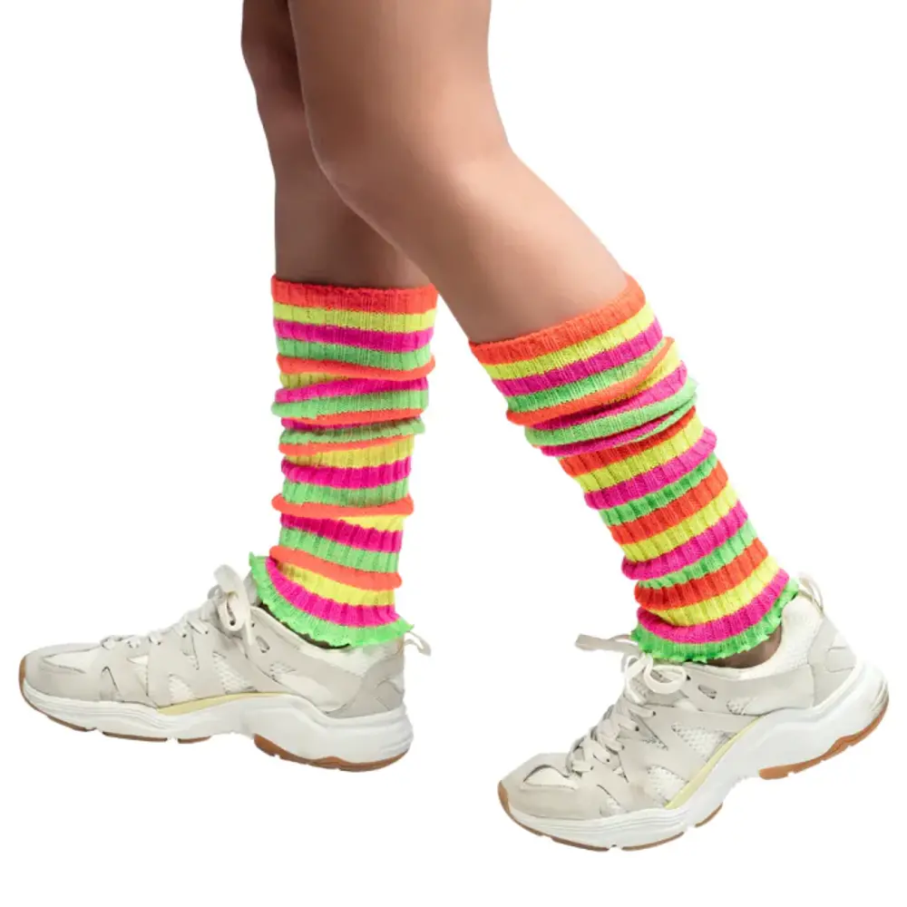 Boland Neon Striped Leg Warmers | per pair Boland Neon Striped Leg Warmers | per pair